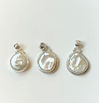 Sterling Silver Pearl Pendants