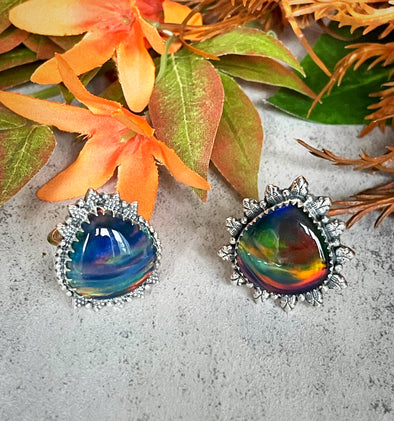 Sterling Silver Opal Tear Artisan Custom Rings