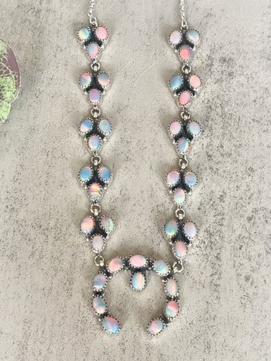 Sterling Silver Opal Naja Multi Stone Necklaces