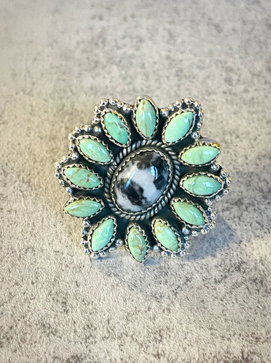 Sterling Silver Oreo/Varacite Cluster Ring