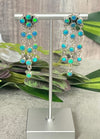 Sterling Silver Aurora Opal Chandelier Earrings