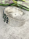 Sterling Silver Black Opal Custom Cluster Cuff