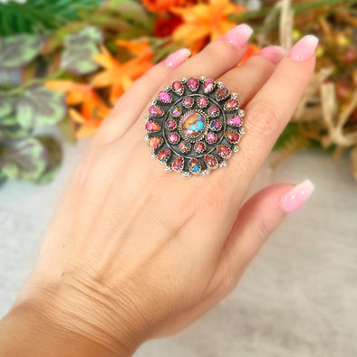 Sterling Silver Dahlia Statement Ring