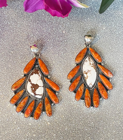 Sterling Silver Sponge Coral/Wild Hors Custom Pendant