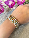 Gold Enamel Stretch Bead Bracelets