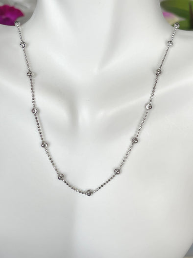 Sterling Silver Ball And Chain Necklace