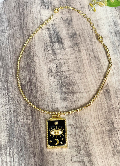 Celestial Gold Beaded Custom Necklace