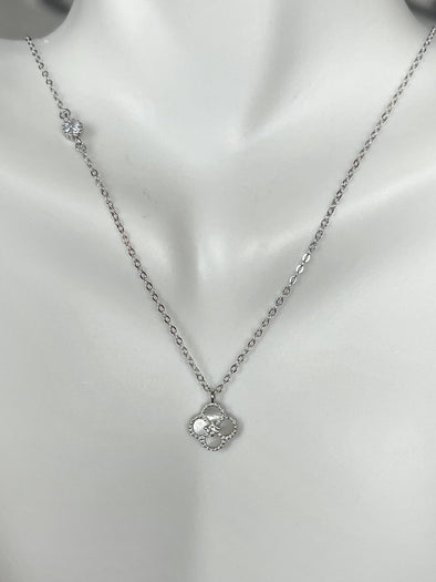 Sterling Silver Clover Dainty Design Necklace