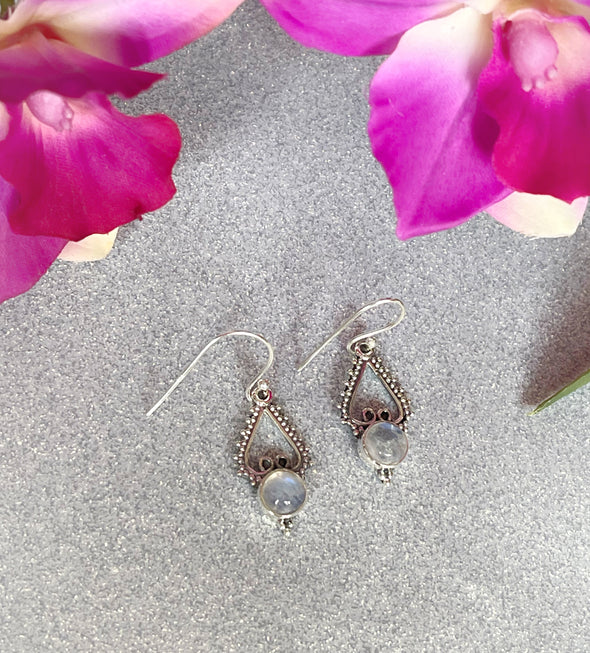 Sterling Silver Moonstone Earrings