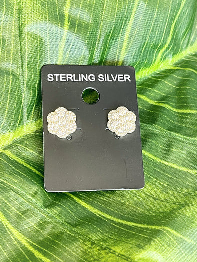 Sterling Silver Flower Boujie Studs