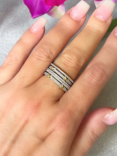 Sterling Silver Turkish Artisan Stack Ring Set