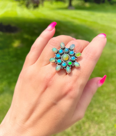 Sterling Silver Aurora/Ethiopian Opal Custom Ring