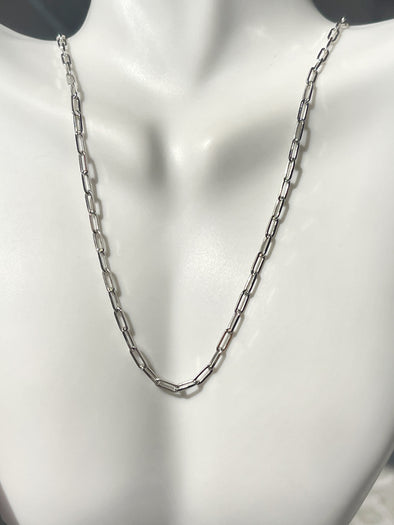 Sterling Silver Paperclip Necklace