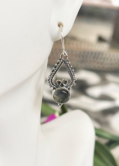 Sterling Silver Labradorite Artisan Earrings