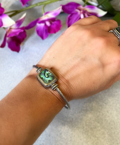 The Abalone Two Tone Magnetic Bracelet