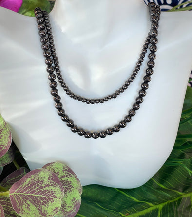 Gunmetal Beaded Necklace