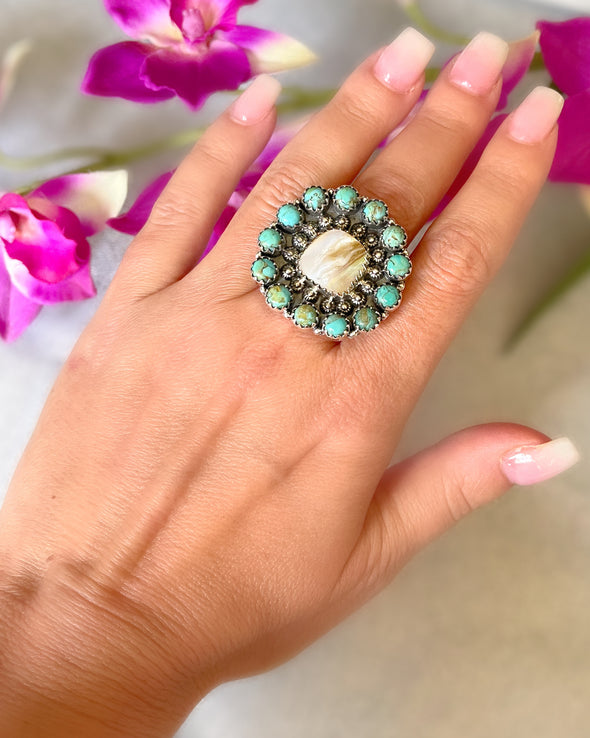 Sterling Silver Turquoise/MOP Custom Ring