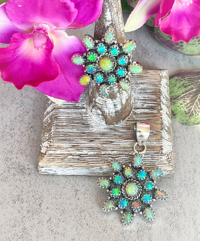 Sterling Silver Aurora/Ethiopian Opal Pendant