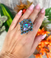 Sterling Silver Heart Purple Turquoise Ring