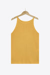 Openwork Grecian Neck Knit Tank Top