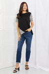 Heimish Full Size Animal Print Contrast Top