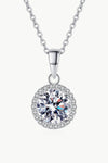 Chance to Charm 1 Carat Moissanite Round Pendant Chain Necklace