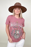 Haptics NASHVILLE MUSIC CITY Short Sleeve Knit Top