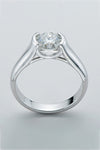 Looking Good 2 Carat Moissanite Platinum-Plated Ring