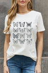 Simply Love Butterfly Graphic Cotton T-Shirt