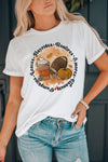 Round Neck Short Sleeve Pumpkin Latte Graphic T-Shirt