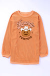HOWDY Pumpkin Graphic Ribbed Sweatshirt