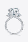 8.6 Carat Moissanite Platinum-Plated Ring