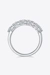 1 Carat Moissanite 925 Sterling Silver Half-Eternity Ring