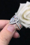 Moissanite Teardrop Cluster Ring