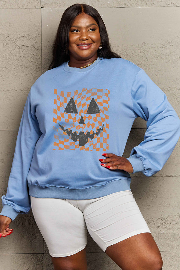 Simply Love Full Size Graphic Dropped Shoulder Sweatshirt