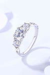 1 Carat Moissanite 925 Sterling Silver Ring