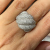 Sterling Silver Italian Cz Statement Ring