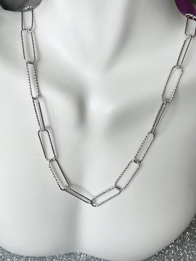 Sterling Silver 18” Paperclip Chain