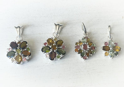 Sterling Silver Tourmaline Dainty Pendant Necklace