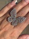 Sterling Silver Italian CZ Butterfly Ring