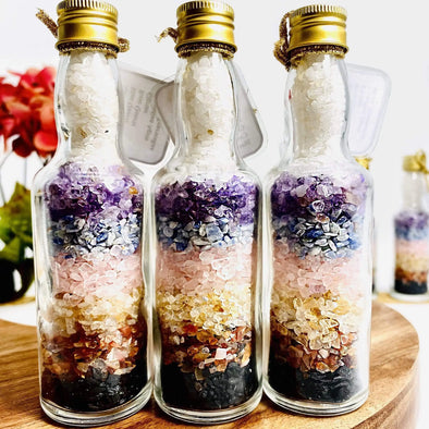 Bottle with 7 Assorted Gemstone Chips
