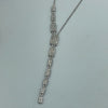 Sterling Silver Cz Drop Necklace