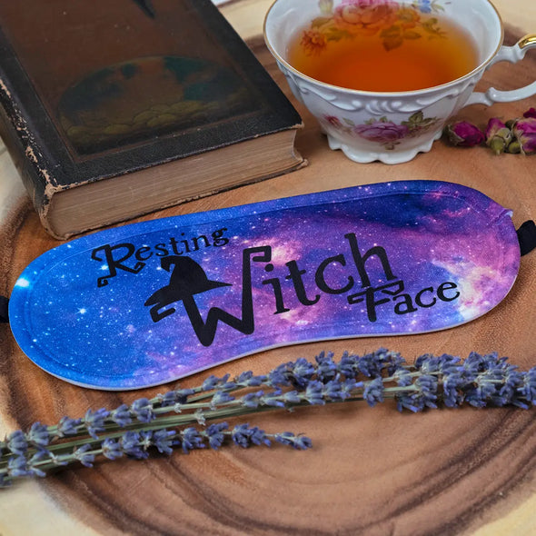 Resting Witch Face Sleep Mask With Herb Sachet Pocket