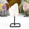 Natural Crystal Decor - Rough Stone on Metal Stand