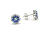 Sterling Silver Pave Colored Studs
