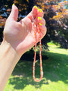 STERLING SILVER PINK COLORED ETHIOPIAN OPAL NECKLACE