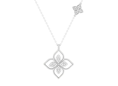 Sterling Silver Pearl Clover Necklace
