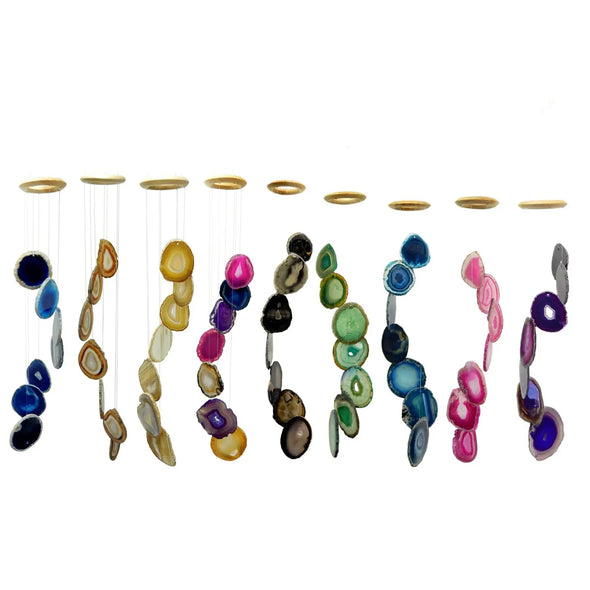 Agate Slice Windchime - Home Decor - Spiritual Gift - Crystal Collection