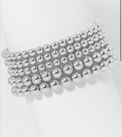 Ball Bead Stackable Stretch Bracelets