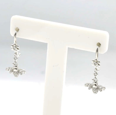 STERLING SILVER RHODIUM BEEZNEEZ EARRINGS